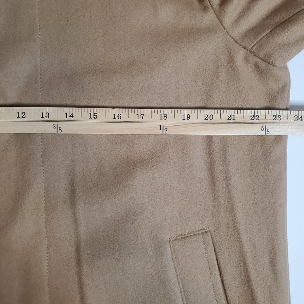 GAP Men's Mid-Length Wool Blend Tan Trench Coat - Picture 9 of 10